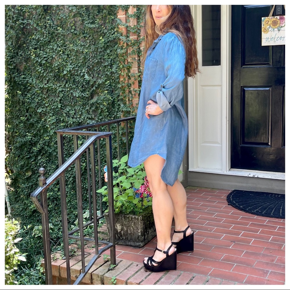 MADE IN ITALY JEAN SHIRT DRESS - Picture 6 of 8